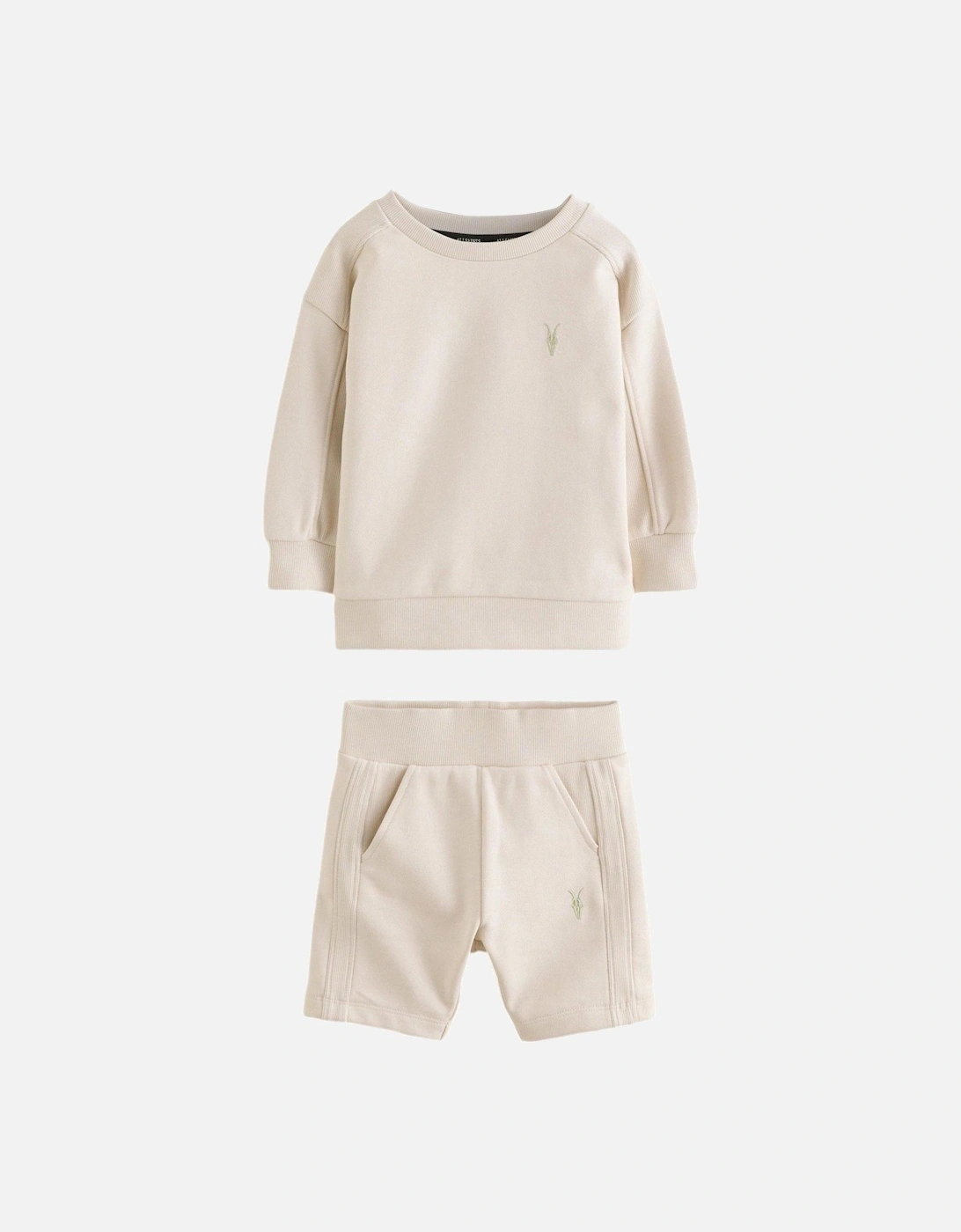 Baby Boys Sweat Top & Jogger Set - Beige