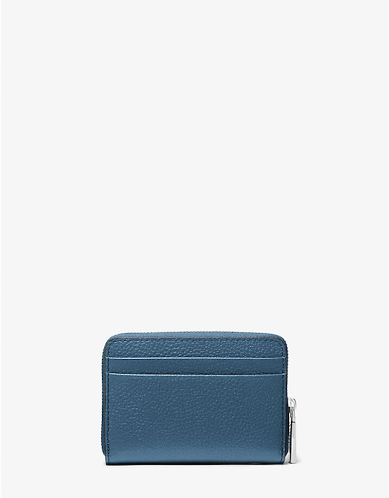 Jet Set Small Pebbled Leather Zip-Around Card Case