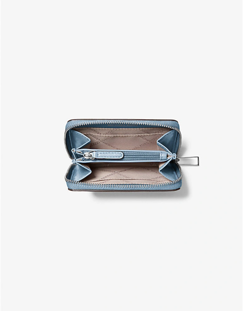 Jet Set Small Pebbled Leather Zip-Around Card Case