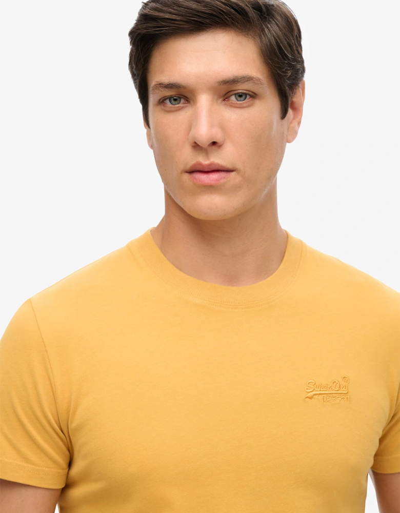 Men's Essential Logo Embroidered Tee Winter Gold