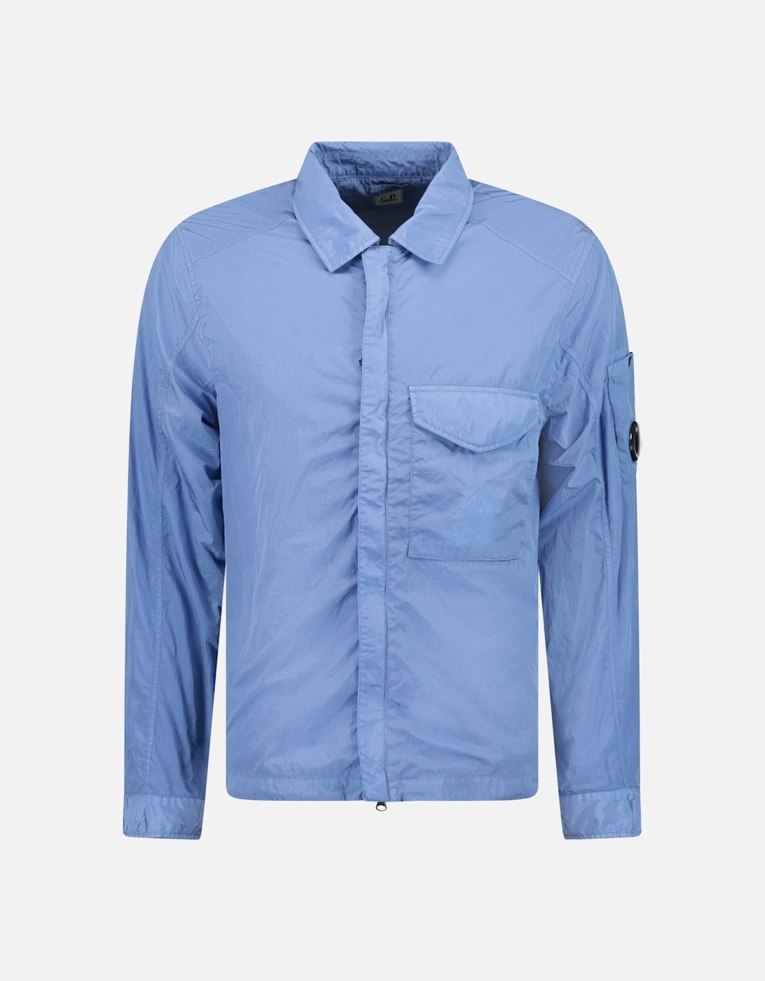 Zip-Up Chrome-R Pocket Overshirt Light Blue, 5 of 4
