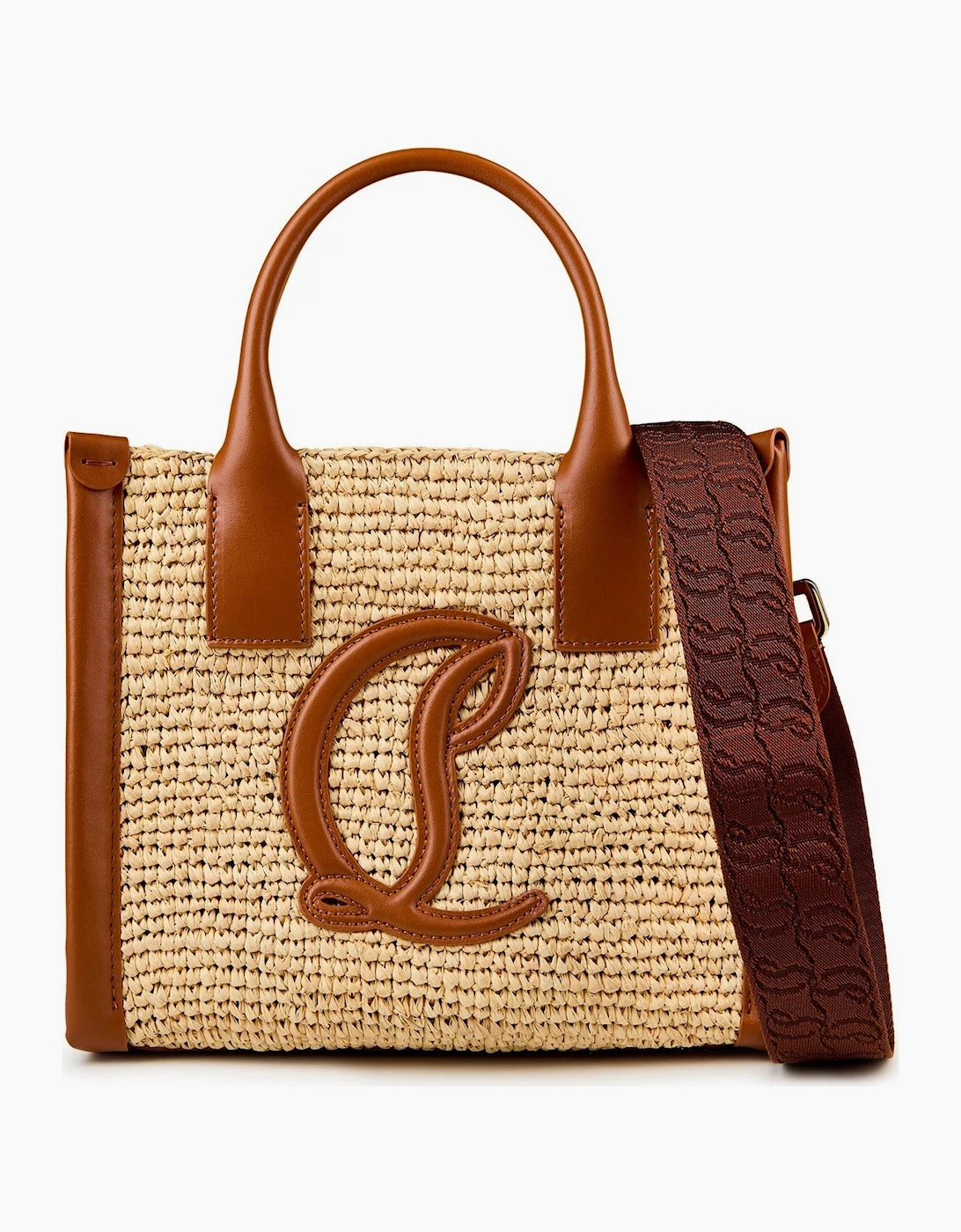 Women's Christian Louboutin By My Side Mini Tote Bag in Natural/Cuoio - Brown