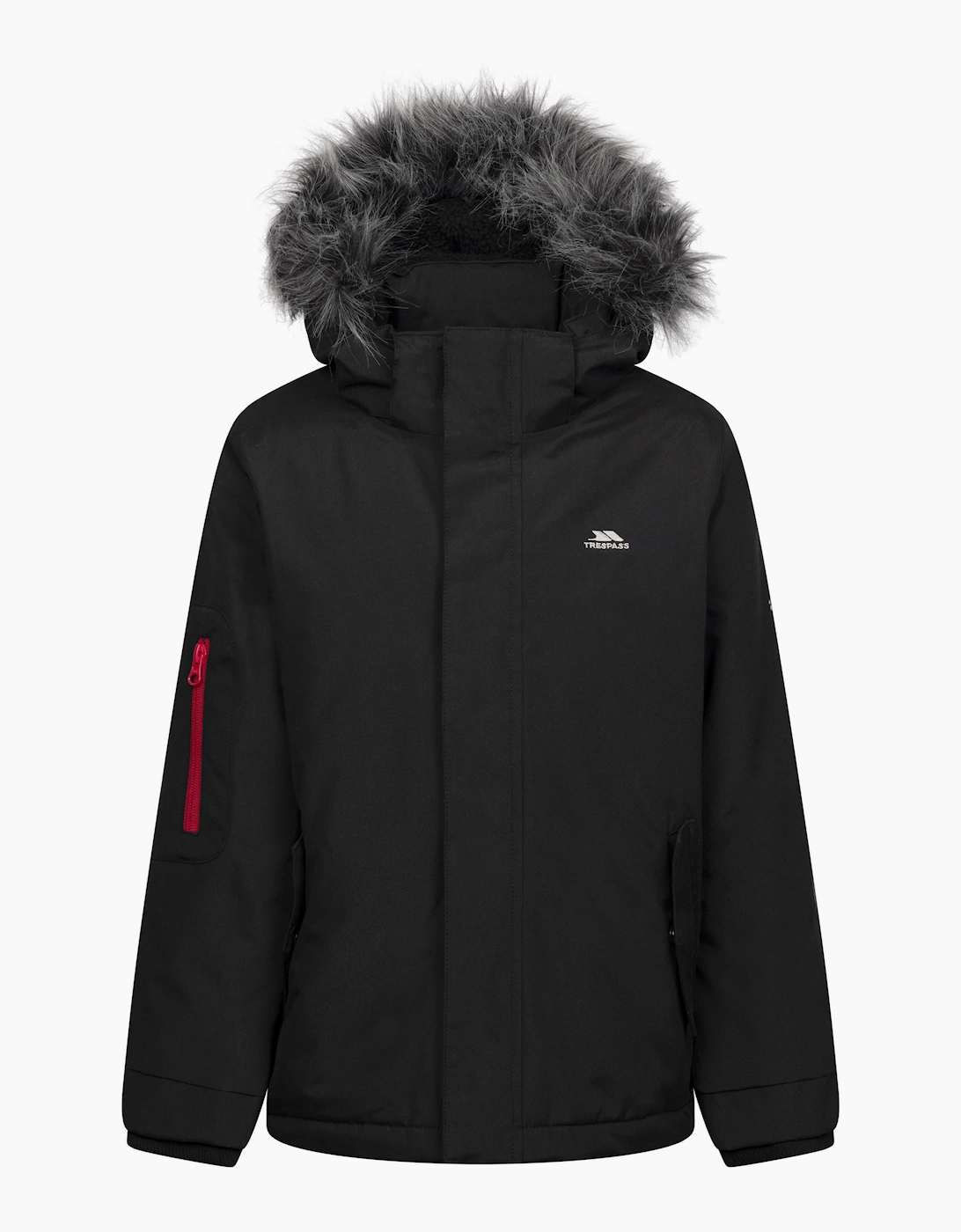 Trespass Boys Black 'S Braddan Padded Raincoat - : 7 Years/8 Years Size 7-8 Years Kids