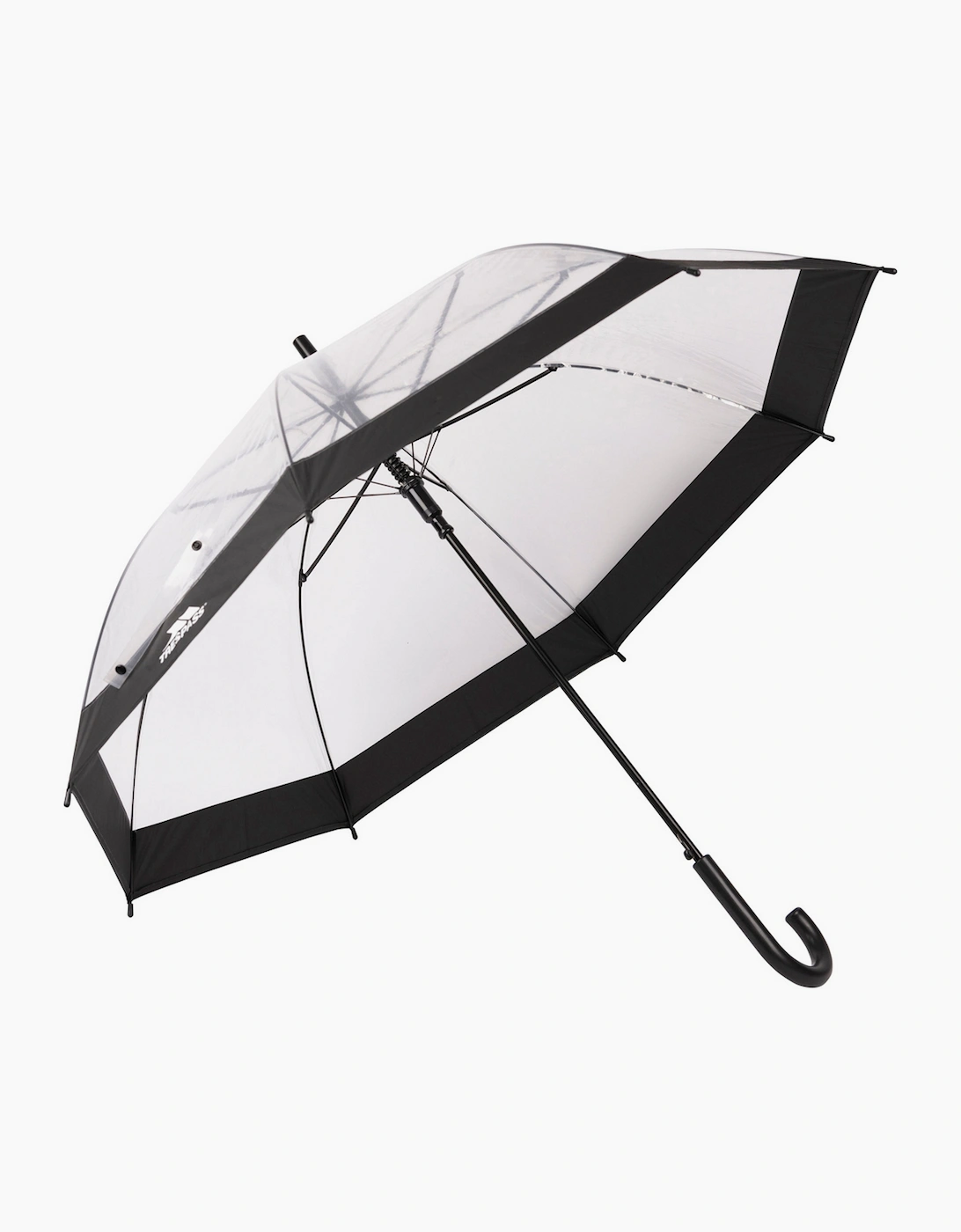Trespass Unisex Black Adult Rainfall Clear Poe Stick Umbrella - Size: One Size