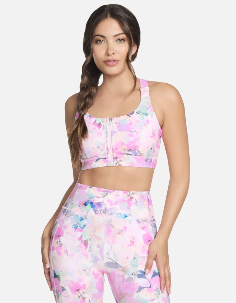 Skechers Womens/Ladies GoWalk Seascape Floral Zip Front Bra