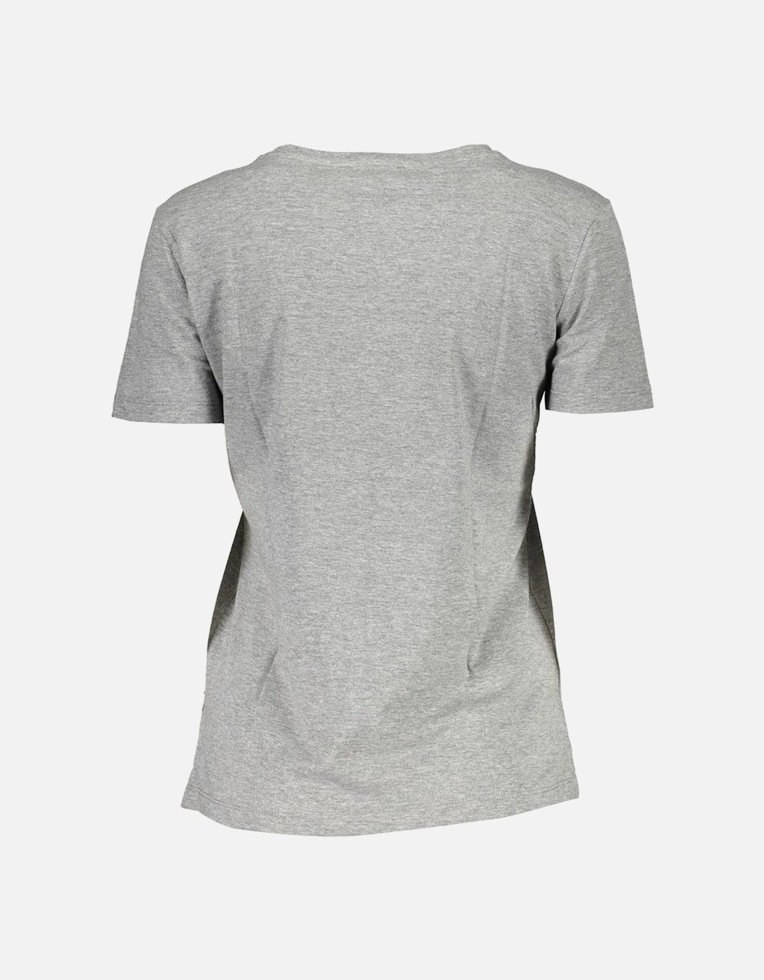 Wide Neck Printed Cotton T-Shirt Women - Brown