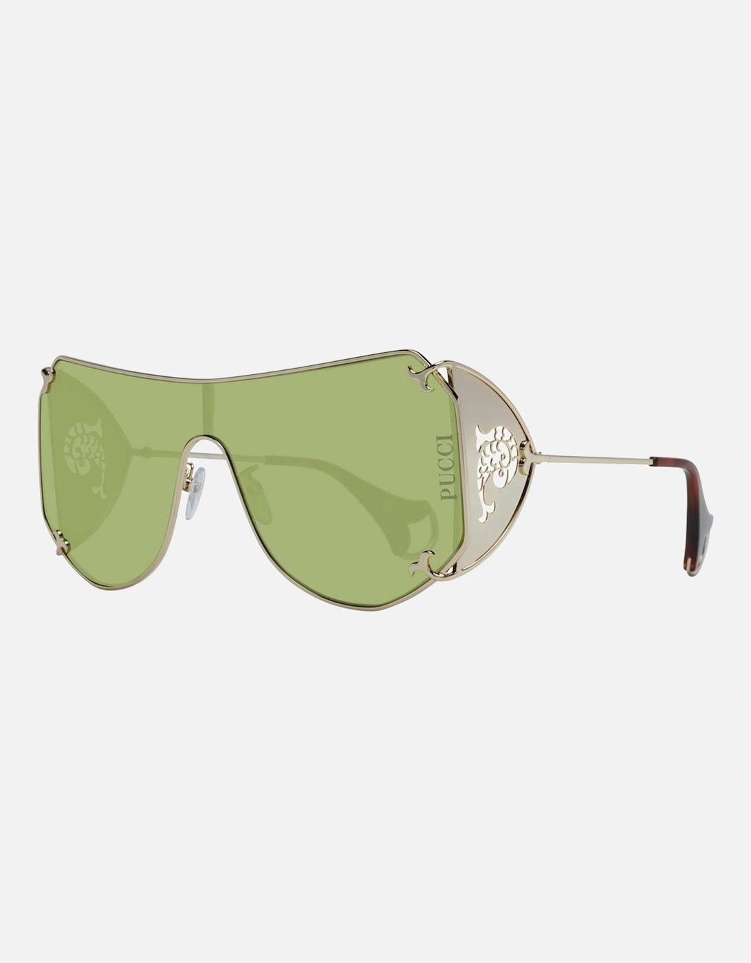 Full-Rim Metal Mono Lens Sunglasses Women - Gold, 4 of 3