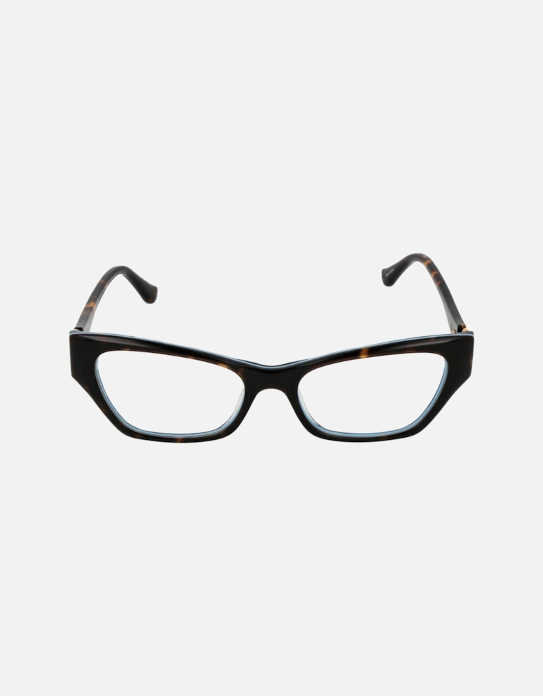 Cat Eye Full-Rim Sunglasses with Demo Lenses Women - Brown Frames