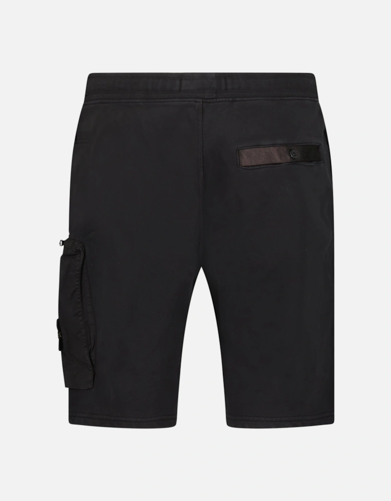Zip Pocket Cotton Shorts Black