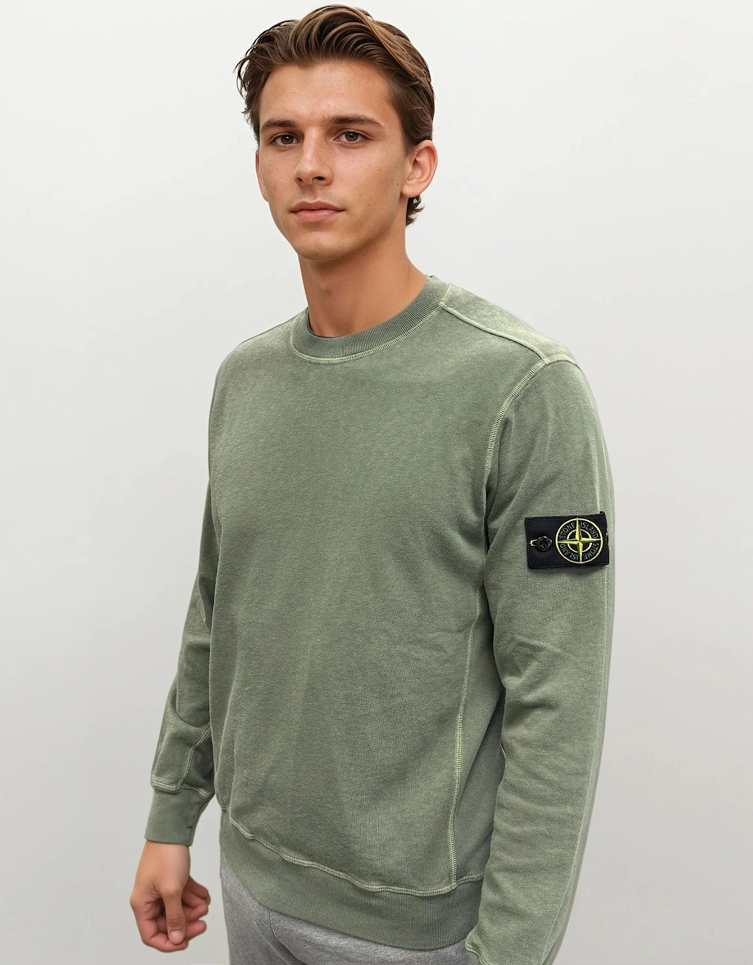 Old Effect Crewneck Sweatshirt Musk Green