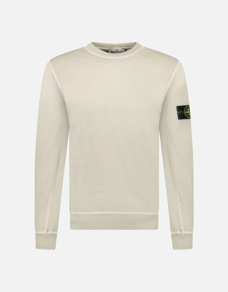 Old Effect Crewneck Sweatshirt Beige