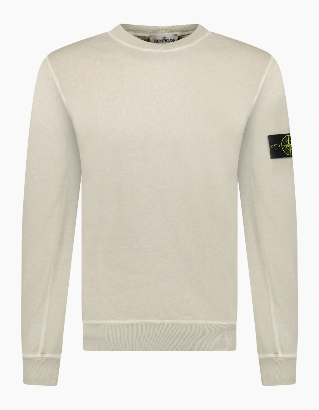 Stone Island Men's Cream Old Effect Crewneck Sweatshirt Beige - Size: 38