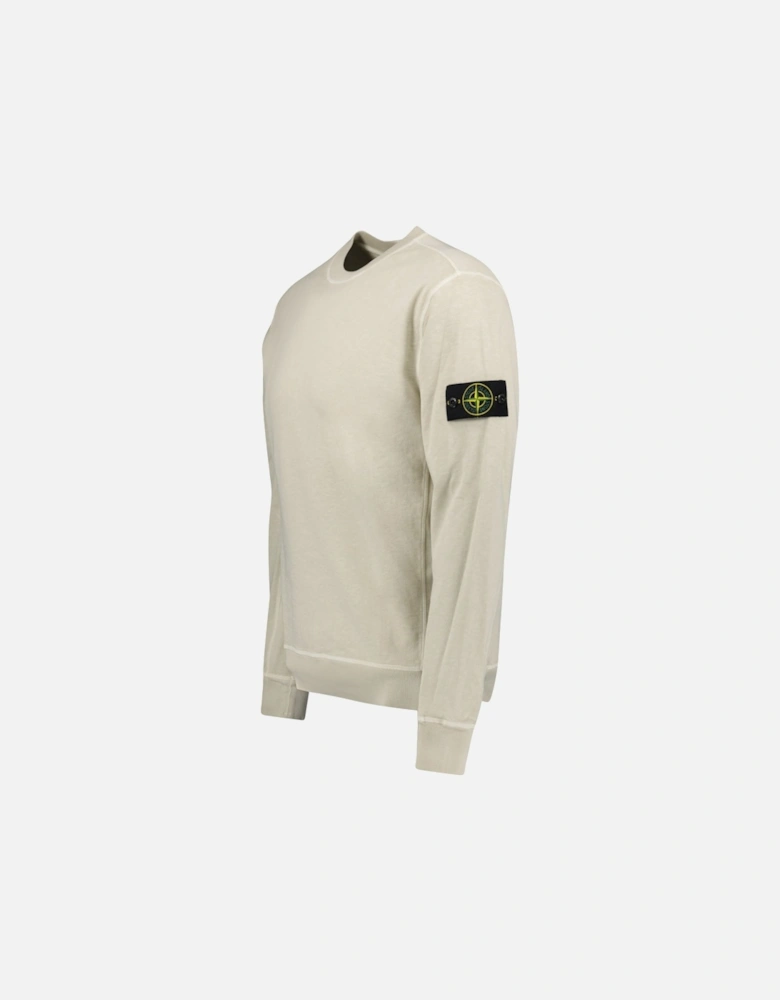 Old Effect Crewneck Sweatshirt Beige