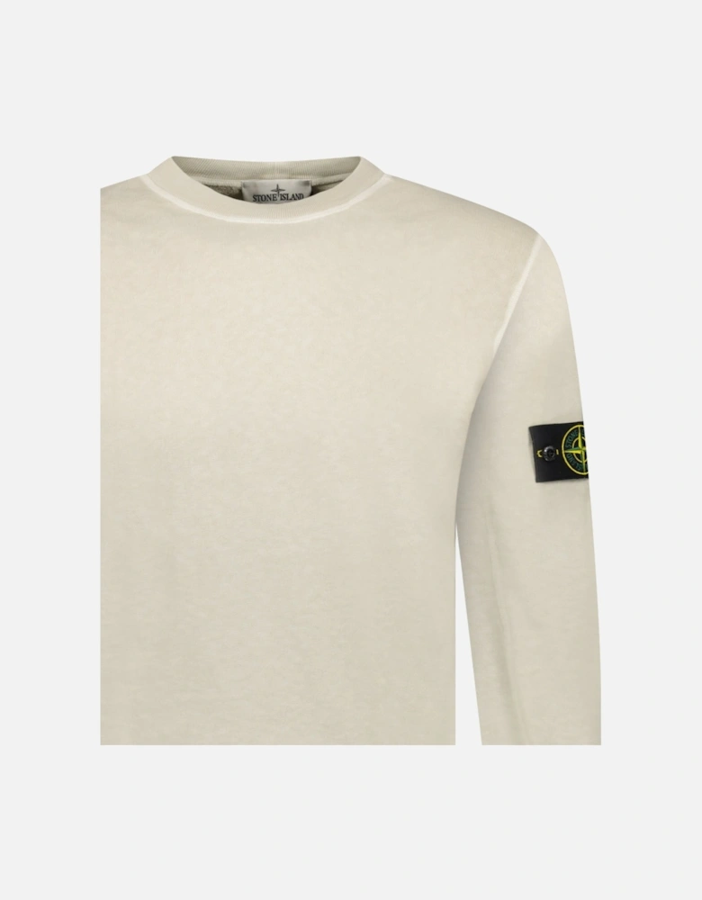 Old Effect Crewneck Sweatshirt Beige
