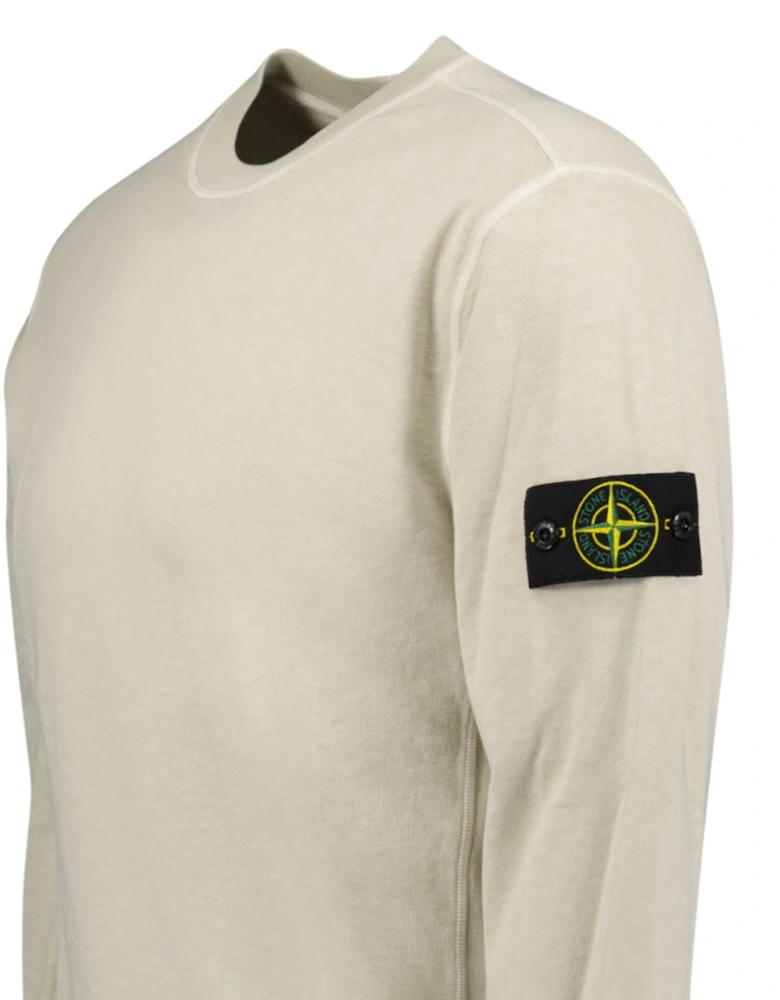 Old Effect Crewneck Sweatshirt Beige