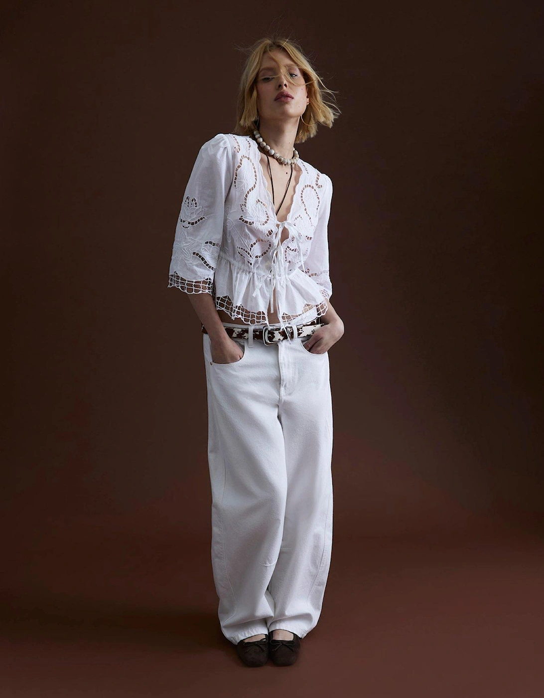 Cutwork Blouse - White