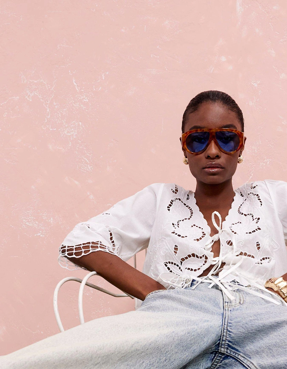 Cutwork Blouse - White