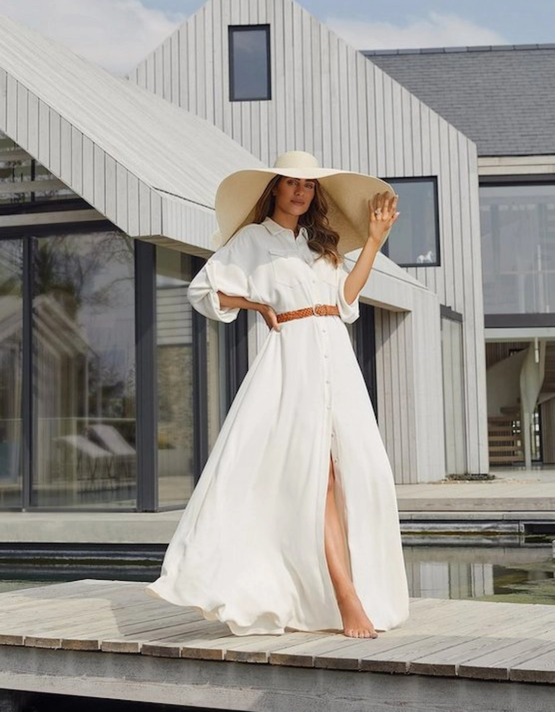 Lydia Millen Petite Belted Maxi Shirt Dress, 2 of 1