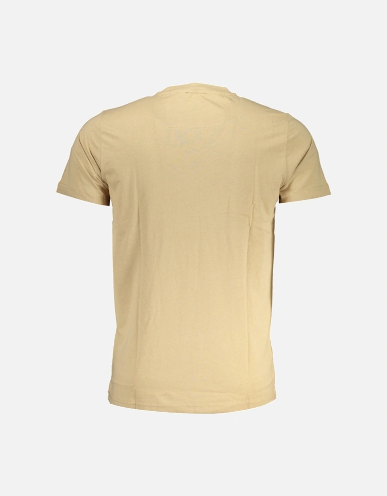 Cavalli Class Bold Black Logo Beige T-Shirt