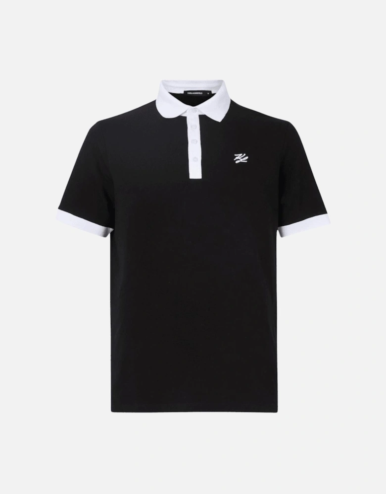 Signature Logo Black/White Polo Shirt