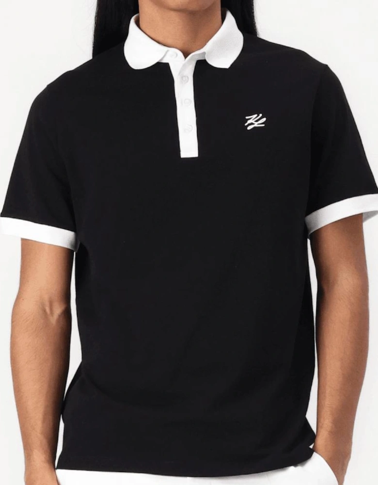 Signature Logo Black/White Polo Shirt