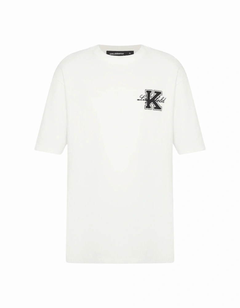 Signature Logo Loose Fit White T-Shirt