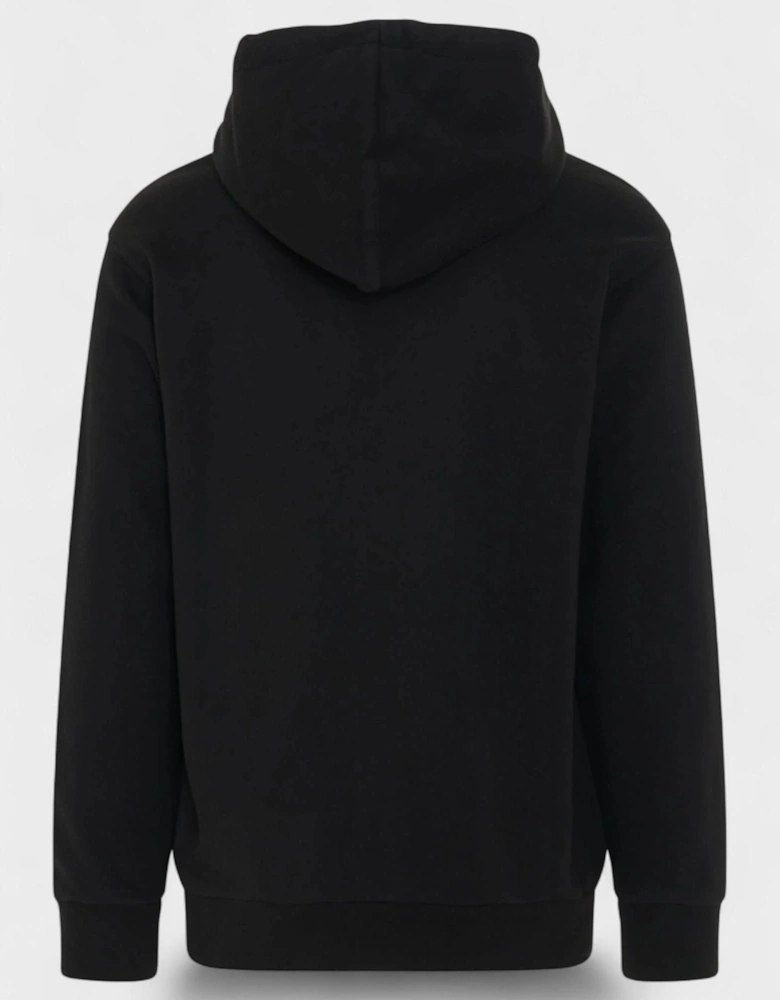 Rhinestone Sprayed Hoodie Black