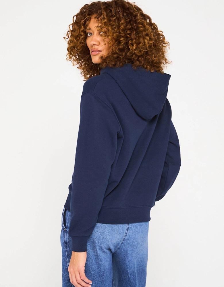 Chest Logo Hoodie - Navy