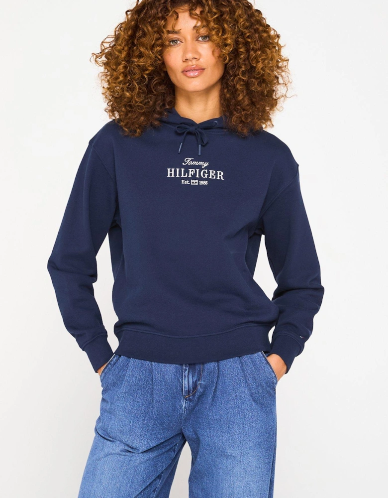 Chest Logo Hoodie - Navy