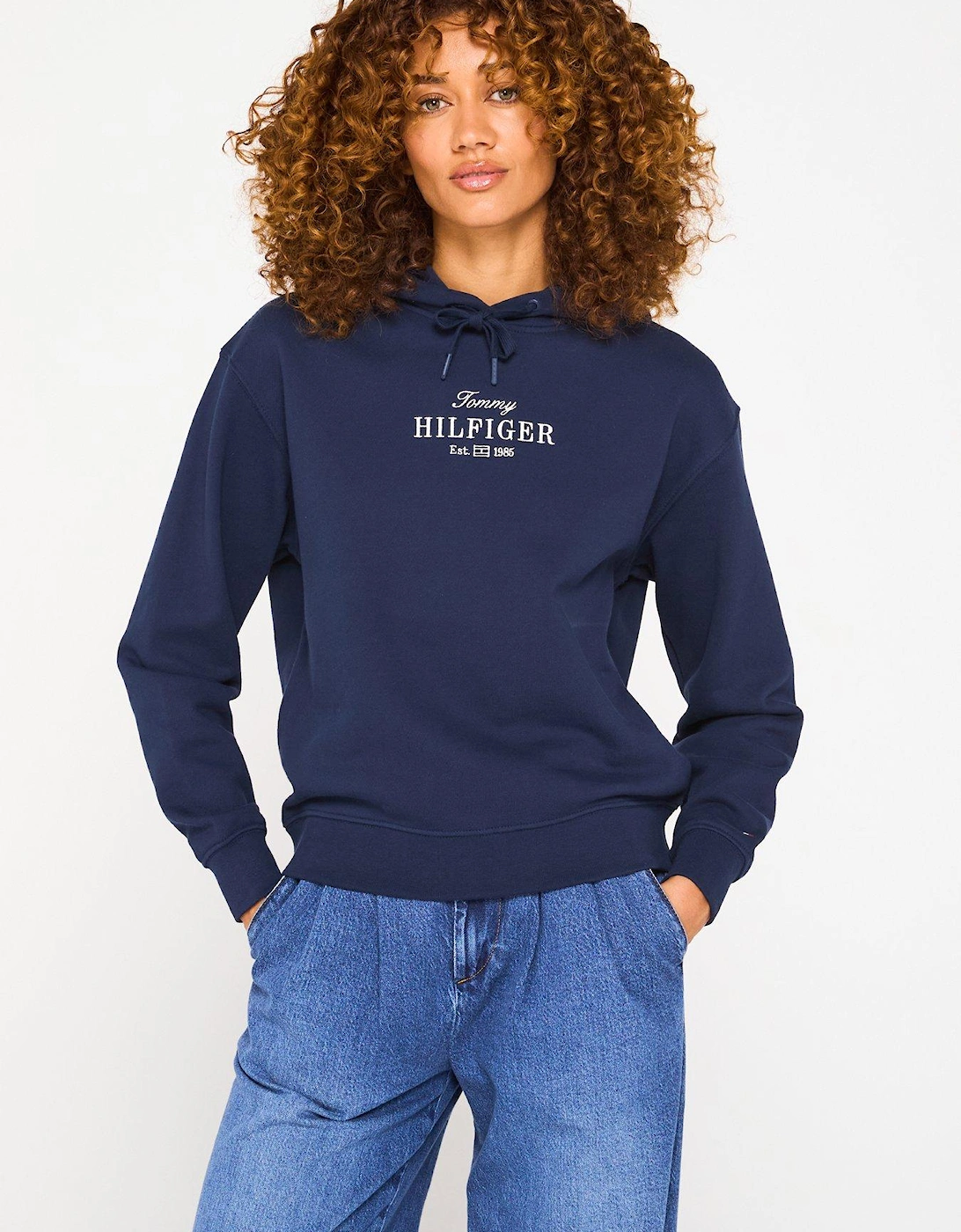 Chest Logo Hoodie - Navy
