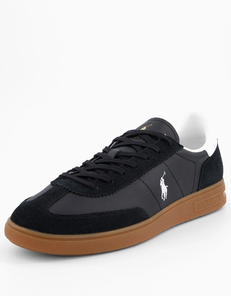 Heritage Court 110 Leather And Suede Trainers - Black/White