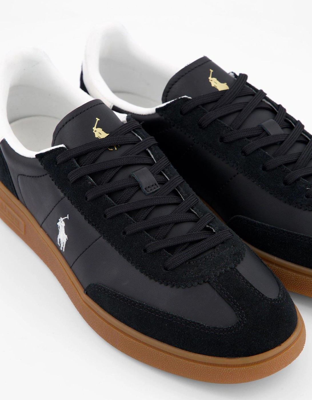 Heritage Court 110 Leather And Suede Trainers - Black/White