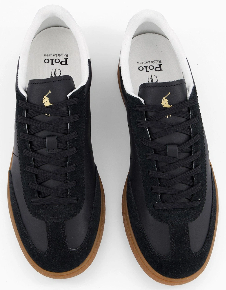 Heritage Court 110 Leather And Suede Trainers - Black/White