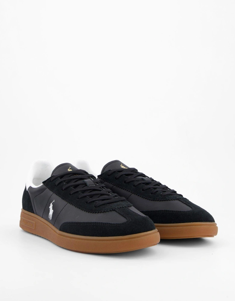 Heritage Court 110 Leather And Suede Trainers - Black/White