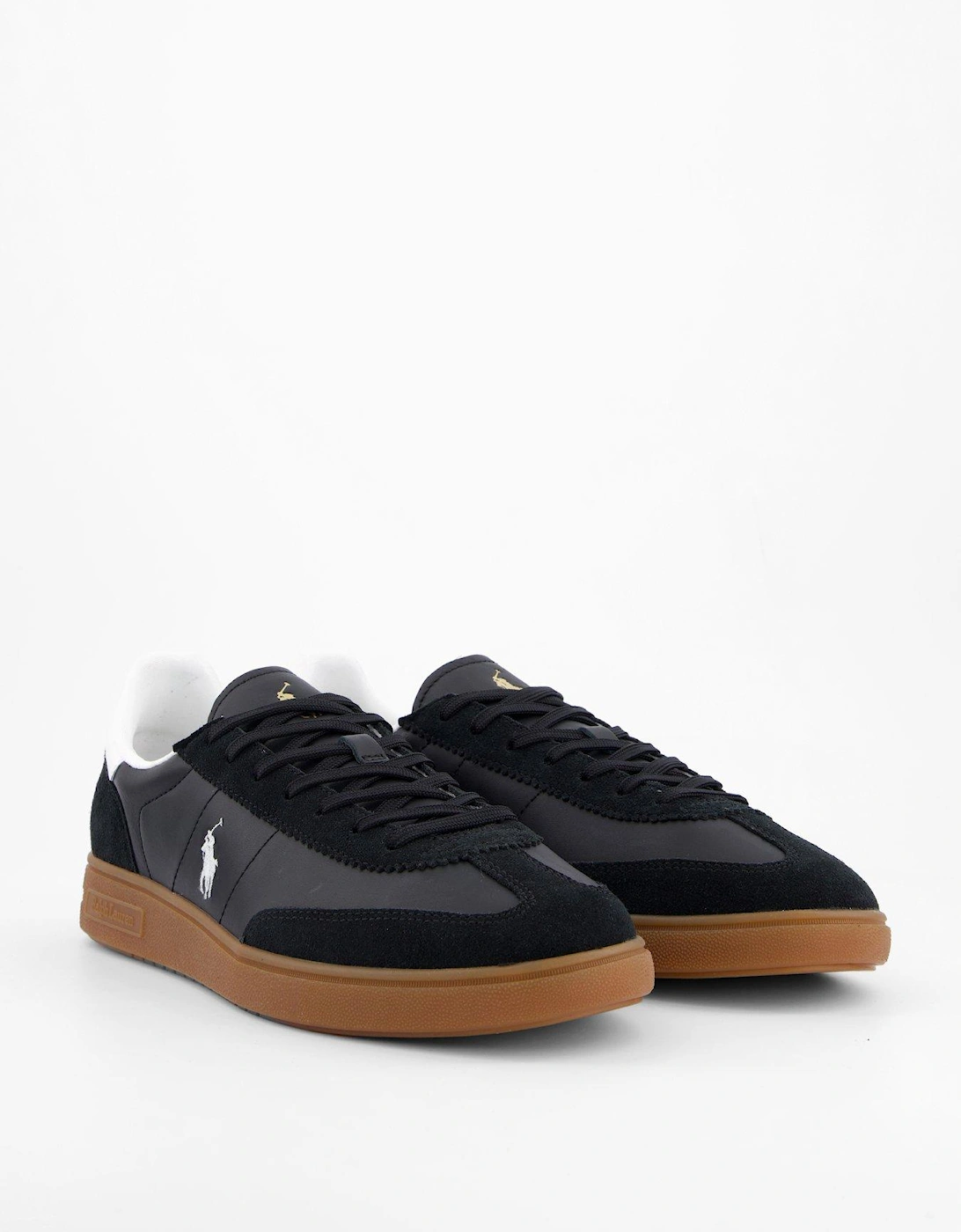 Heritage Court 110 Leather And Suede Trainers - Black/White