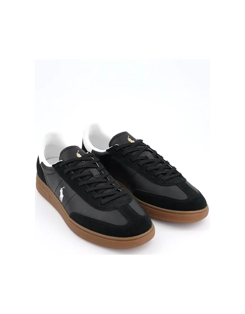 Heritage Court 110 Leather And Suede Trainers - Black/White