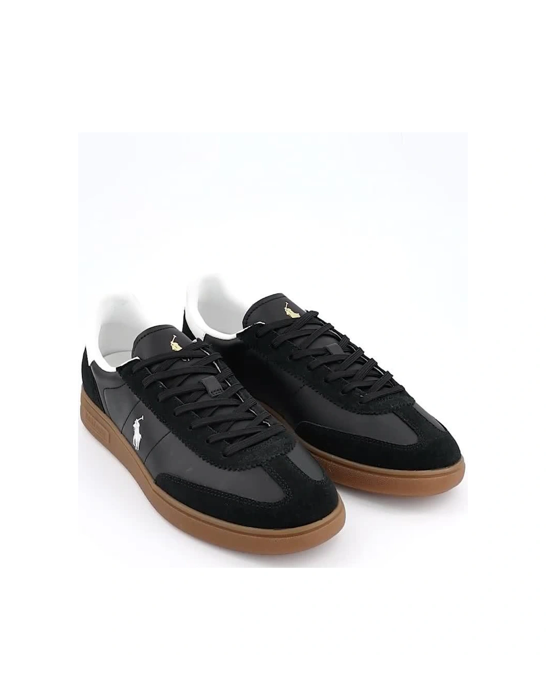 Heritage Court 110 Leather And Suede Trainers - Black/White