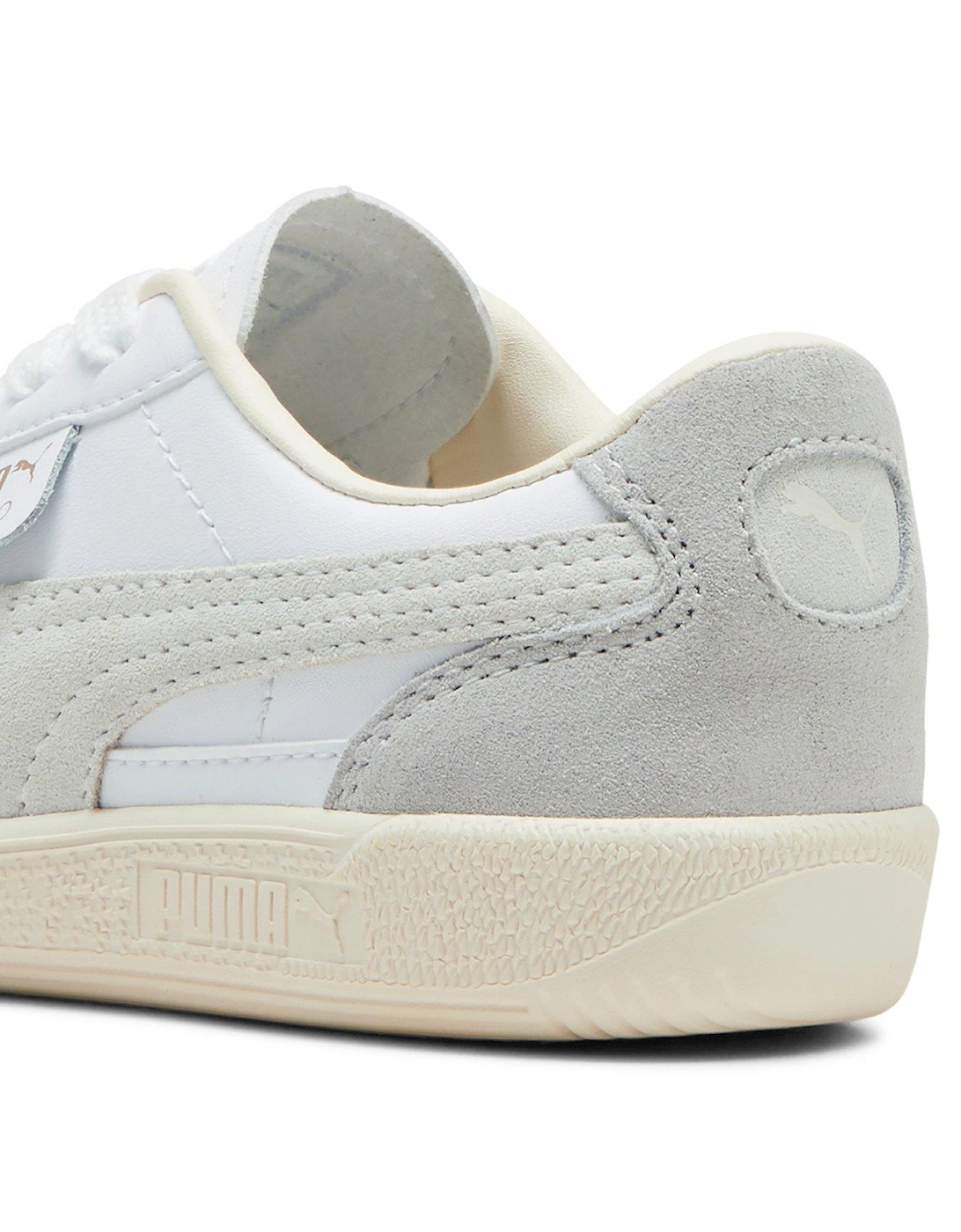 Kids Unisex Palermo Leather - Silver/White
