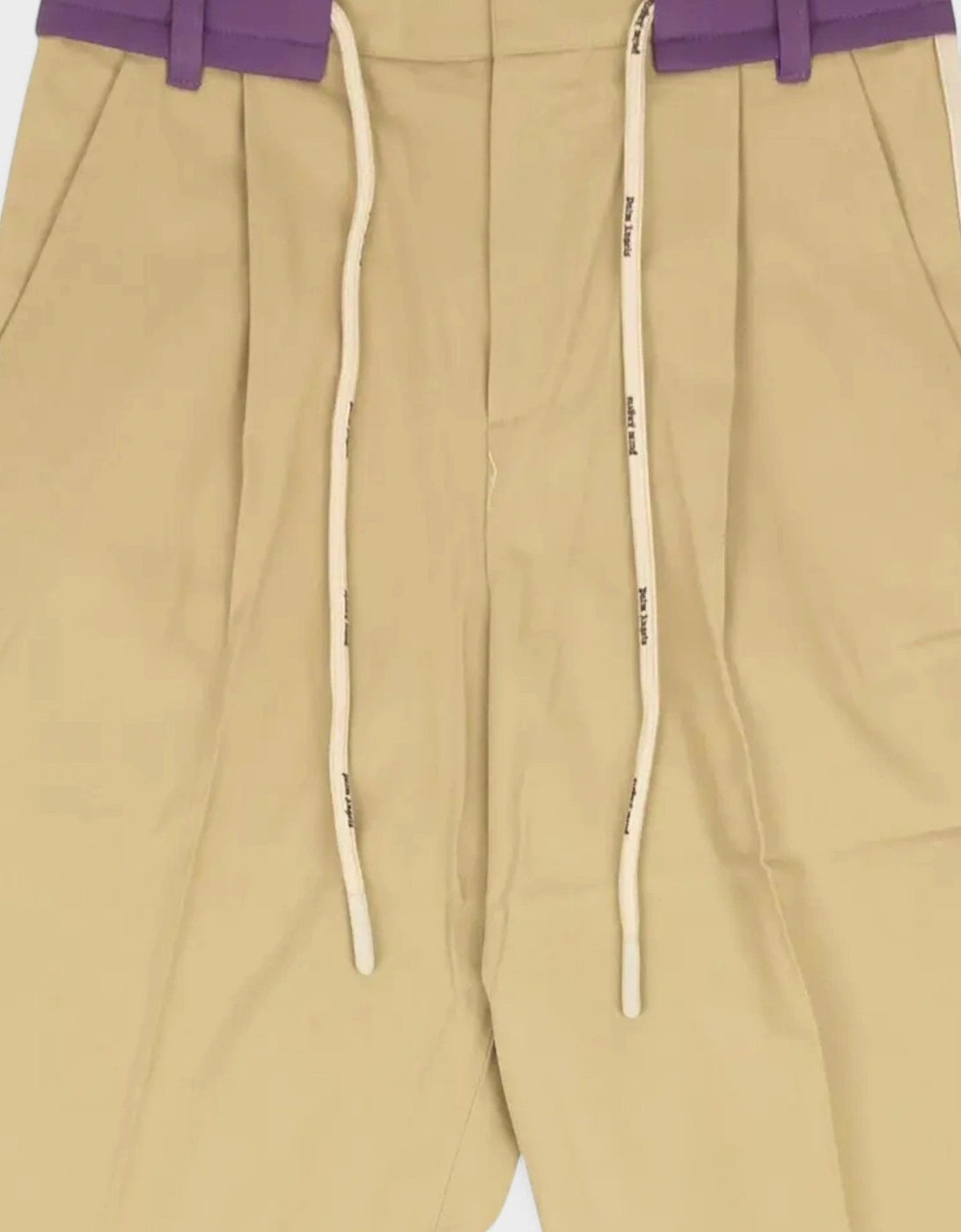 Track Belt Pants Beige