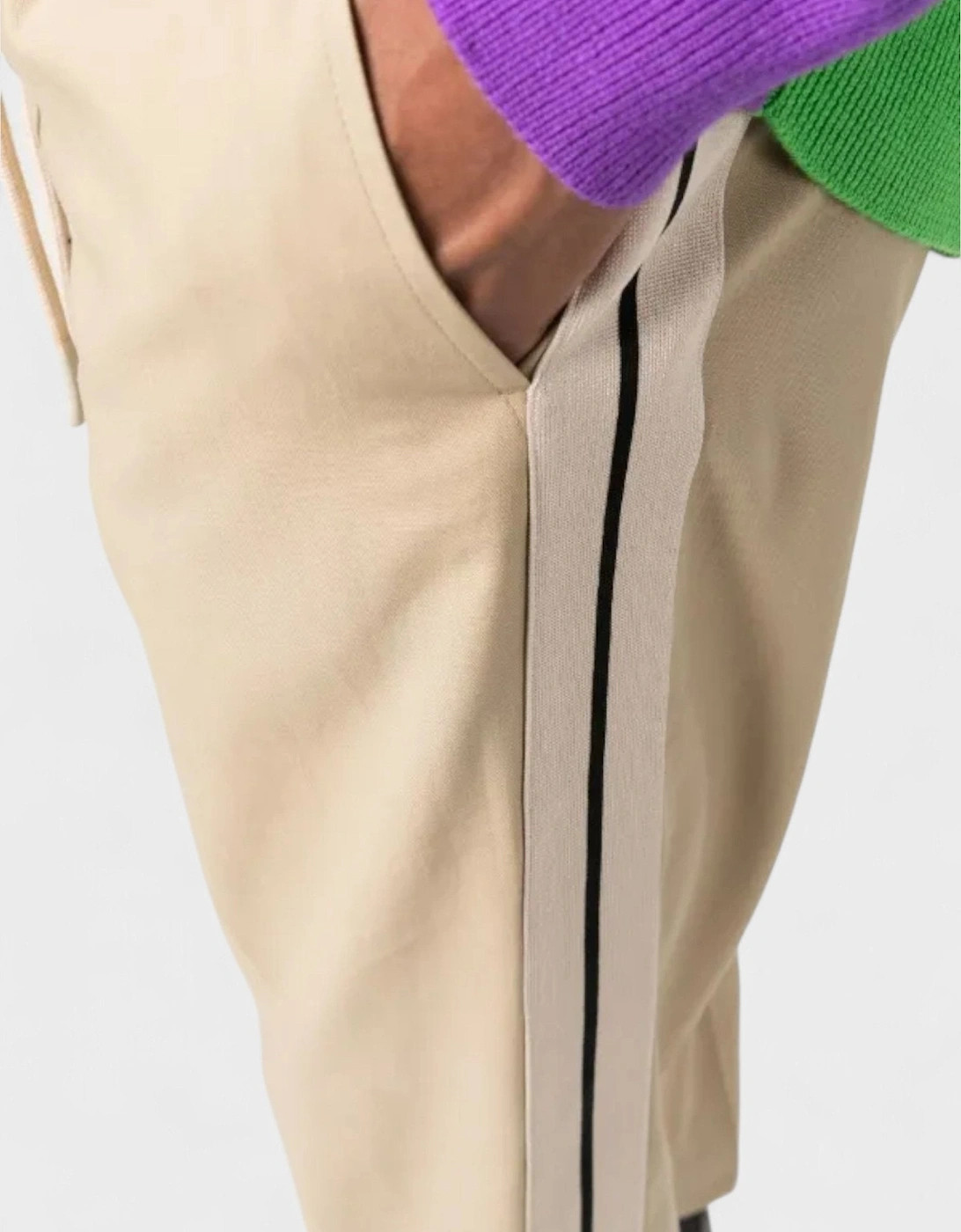 Track Belt Pants Beige