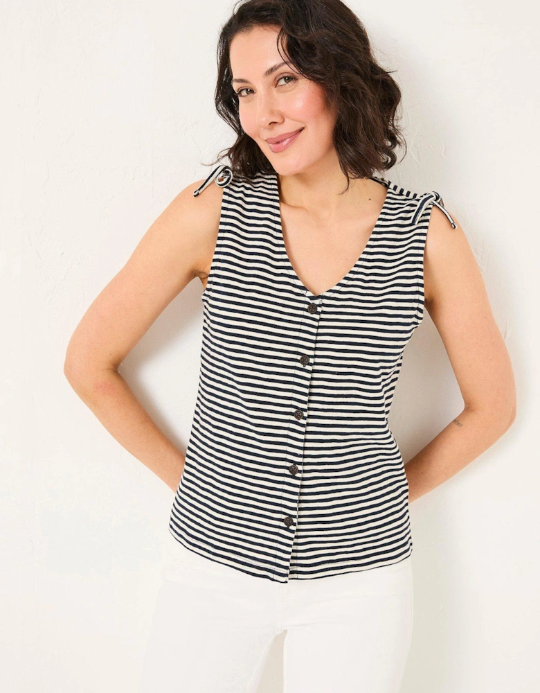 Claudia Stripe Tank - Navy