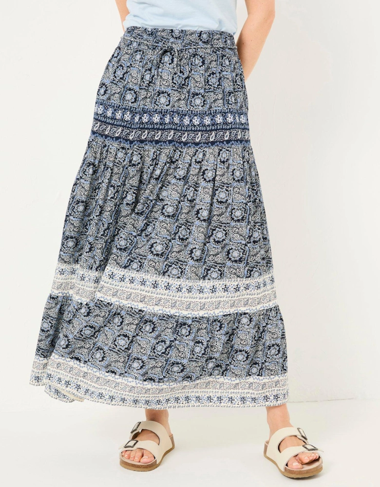 Jayla Water Maxi Skirt - Blue