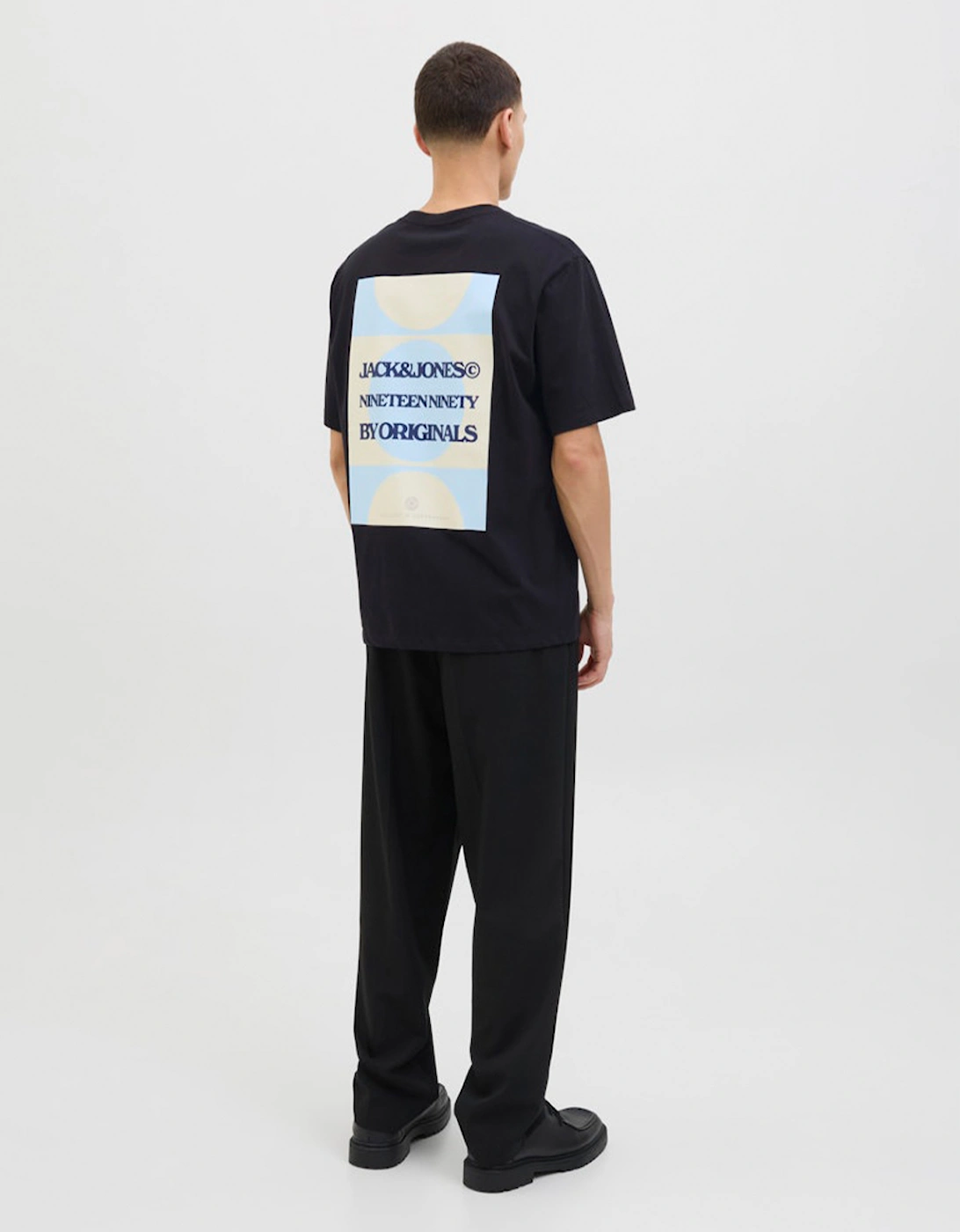 Originals Tavira Poster Short Sleeve Crew Neck Tee Black