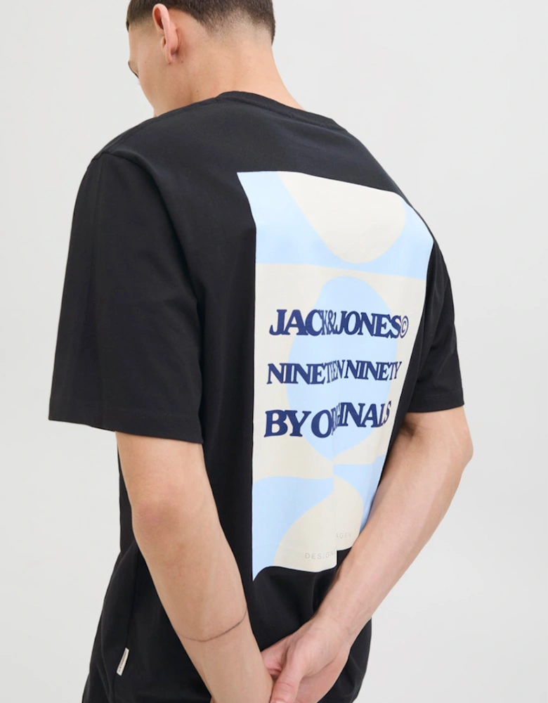Originals Tavira Poster Short Sleeve Crew Neck Tee Black