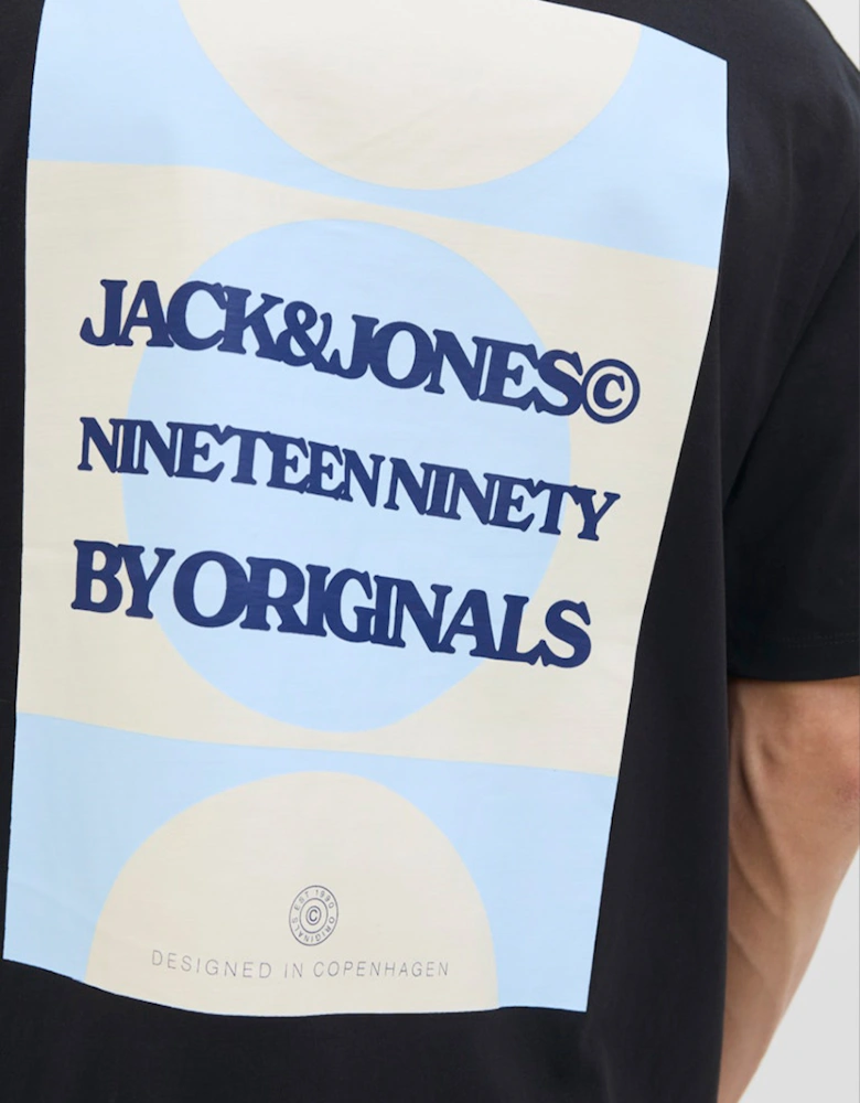 Originals Tavira Poster Short Sleeve Crew Neck Tee Black