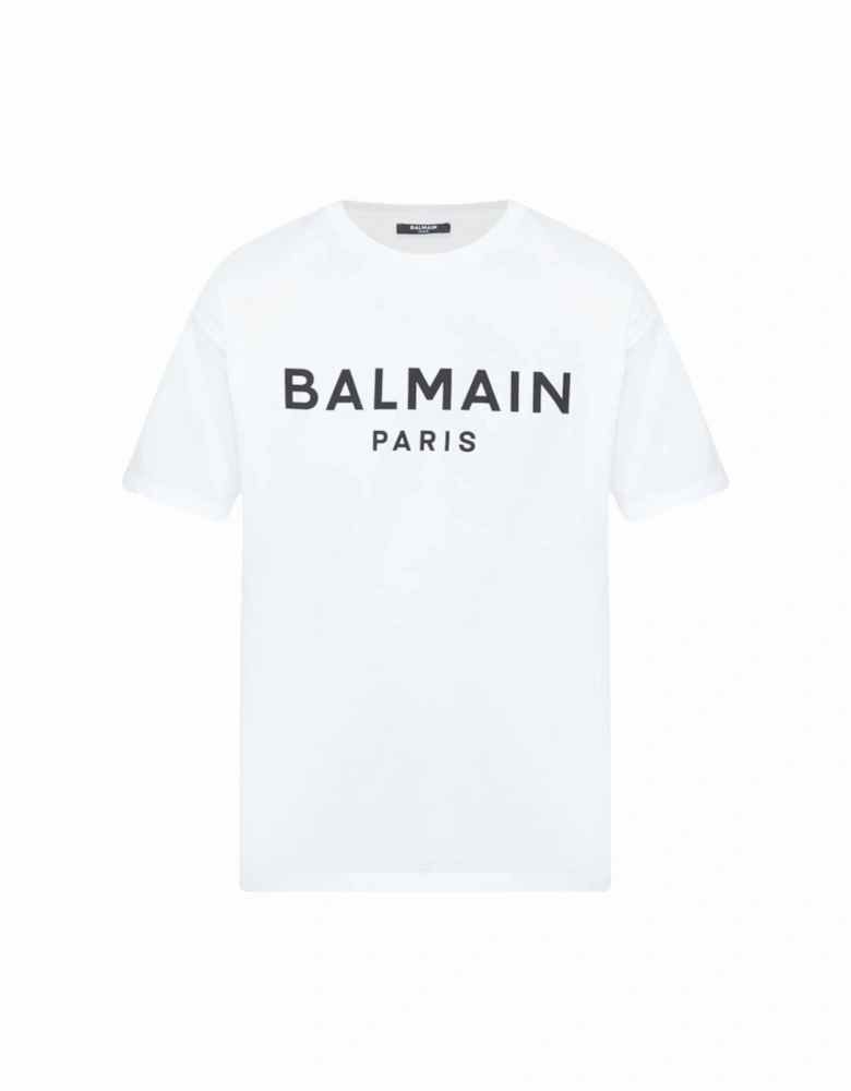 Paris Bold Brand Logo White T-Shirt