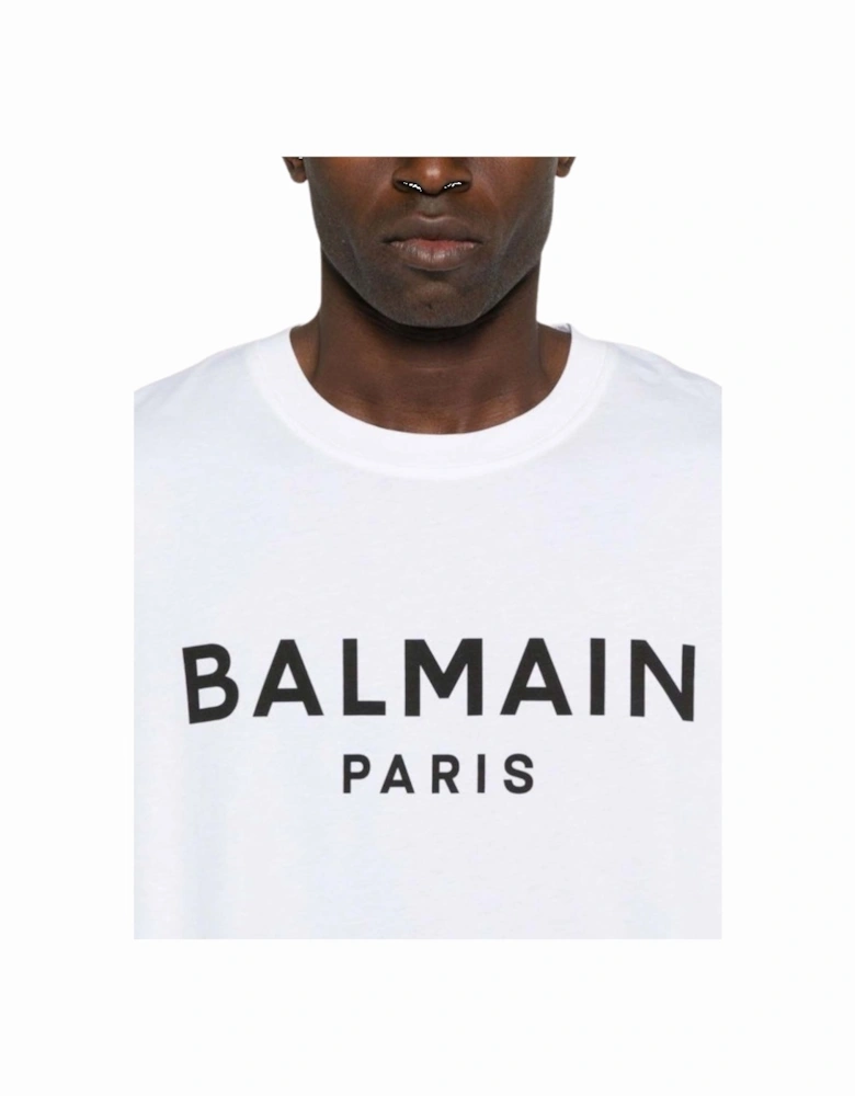 Paris Bold Brand Logo White T-Shirt