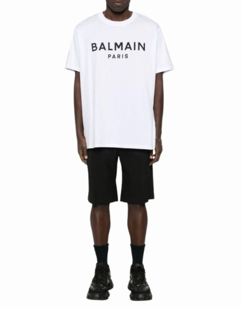 Paris Bold Brand Logo White T-Shirt