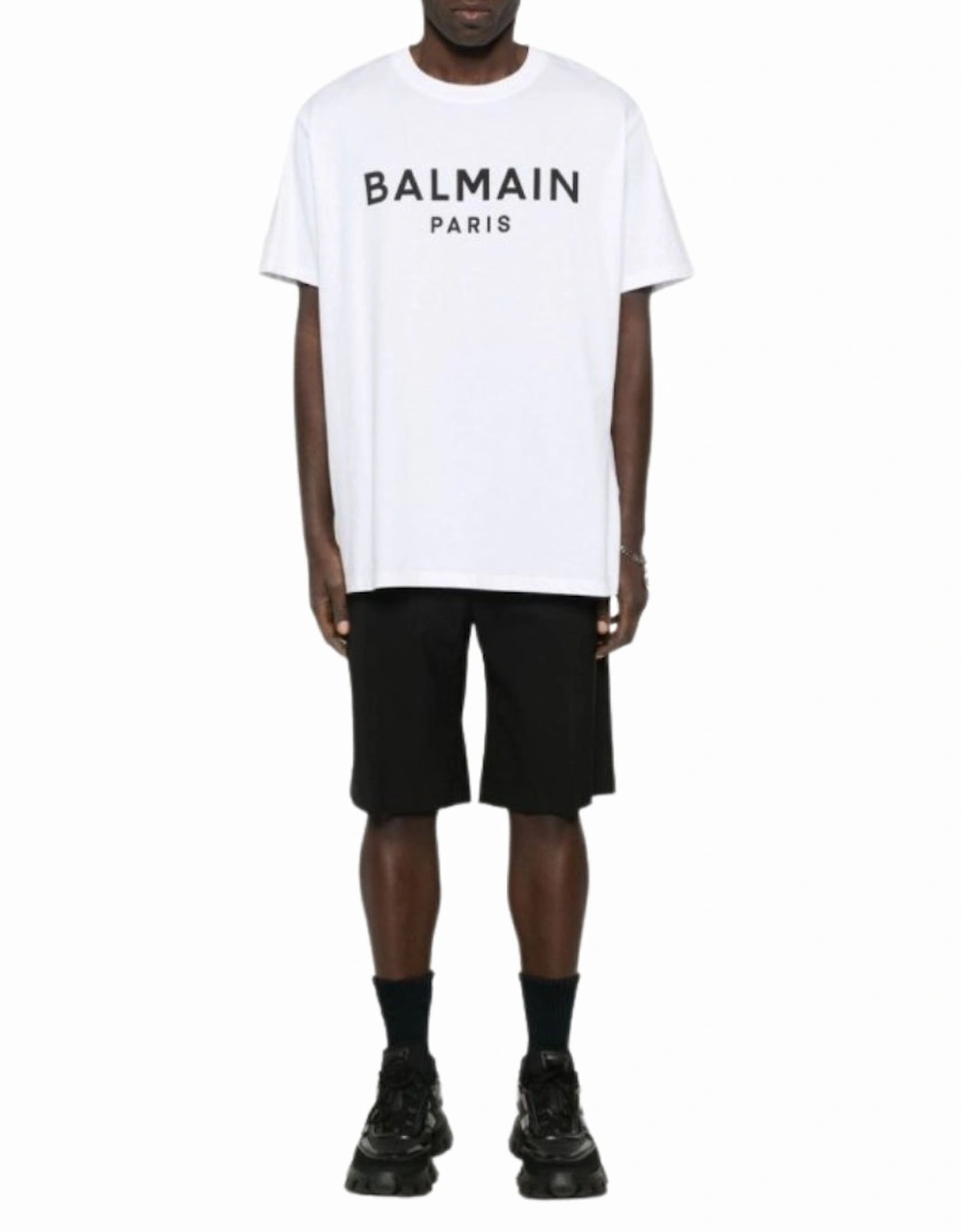 Paris Bold Brand Logo White T-Shirt
