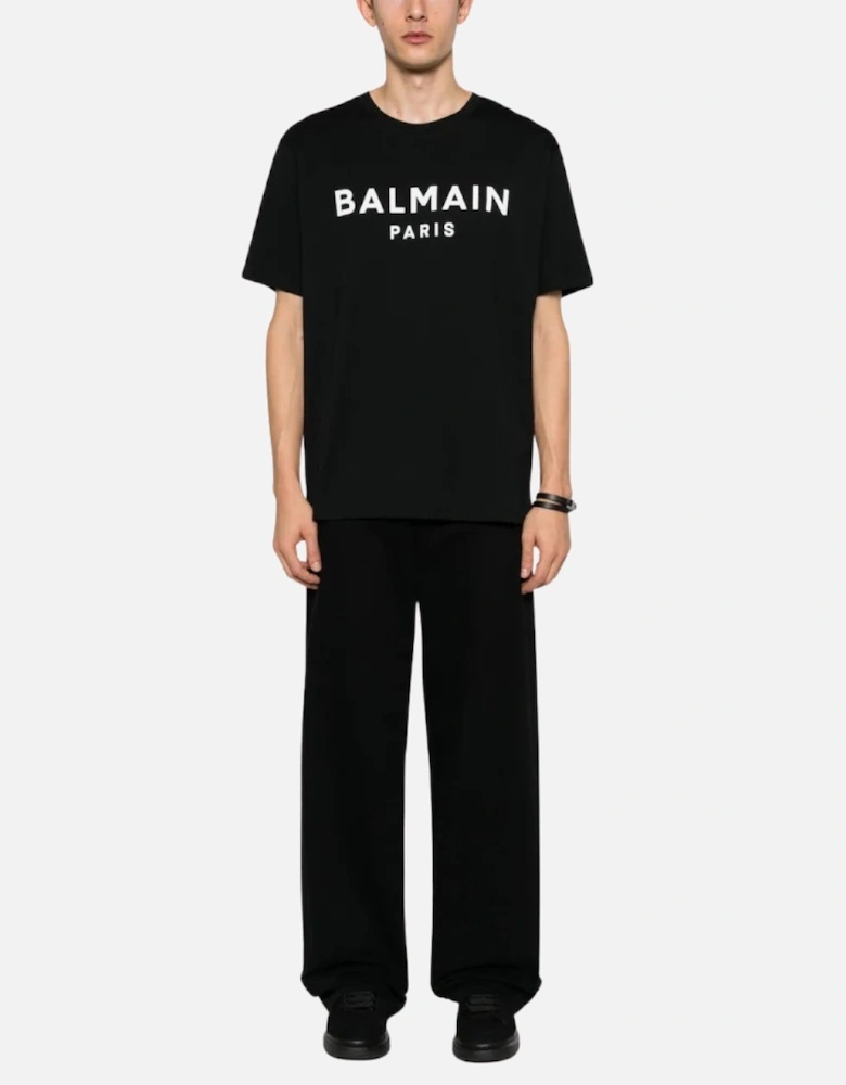 Paris Bold Brand Logo Black T-Shirt